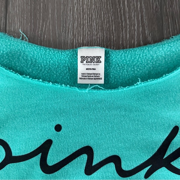 PINK Victoria's Secret Teal Sweatshirt - Picture 3 of 3